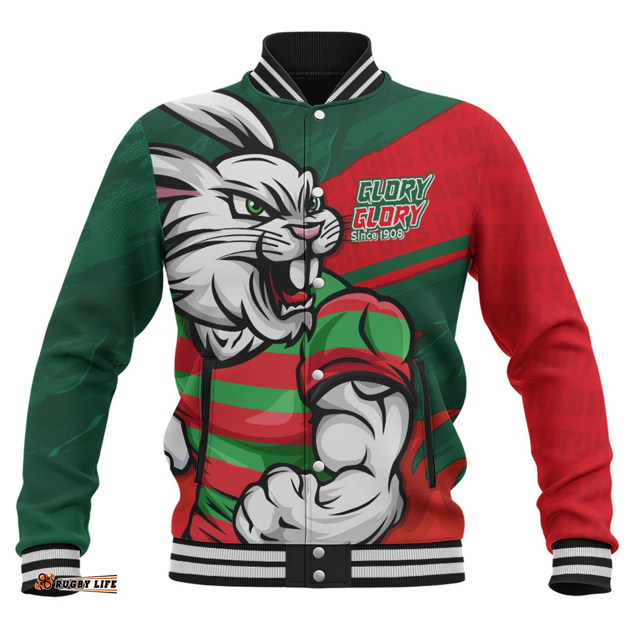 Amazing Aussie South Sydney Rabbitohs Defend The Pride Baseball Jacket