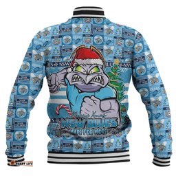 Amazing Aussie New South Wales Blues Merry Ugly Christmas Comic Style Baseball Jacket