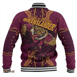 Amazing Aussie Queensland Maroons Maroon Venom QLD Strikeforce Baseball Jacket