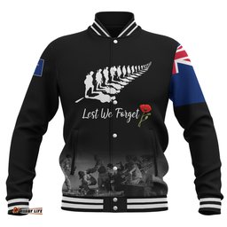 Amazing Aussie New Zealand Anzac Day Custom Stand For The Flag Kneel For The Fallen Jacket Baseball Jacket