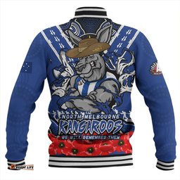 Amazing Aussie North Melbourne Ripped Legacy Of The Game The ANZAC Spirit Lives On Baseball Jacket