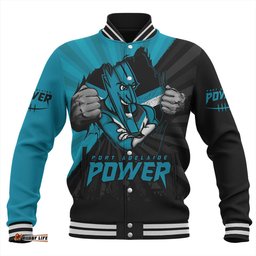 Amazing Aussie Port Adelaide Breaking Through Fan Design Baseball Jacket