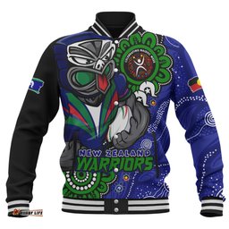 Amazing Aussie New Zealand Warriors Power Through Generations NAIDOC Edition Baseball Jacket