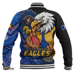 Amazing Aussie West Coast Eagles Power Through Generations NAIDOC Edition Baseball Jacket