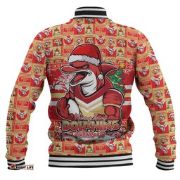 Amazing Aussie Redcliffe Dolphins Merry Ugly Christmas Comic Style Baseball Jacket