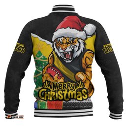 Amazing Aussie Richmond Santa Scoring Touchdown On Christmas Game Day Baseball Jacket