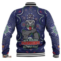 Amazing Aussie New Zealand Warriors Aboriginal Pattern Inspired Victory Is Ours Baseball Jacket