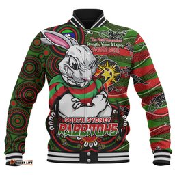 Amazing Aussie South Sydney Rabbitohs Spirit Of NAIDOC Series Baseball Jacket