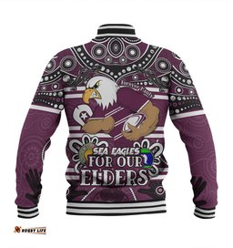 Amazing Aussie Manly Warringah Sea Eagles Custom Manly Warringah Sea Eagles For Our Elders Baseball Jacket