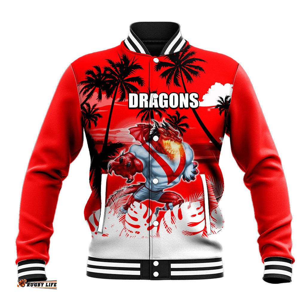 NRL Dragons Baseball Jacket Summer Vibe Style