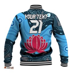 Custom Personalised Waratahs Rugby Baseball Jacket NSW Indigenous