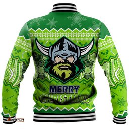 Canberra The Green Machine Raiders Aboriginal Christmas Vibe Baseball Jacket
