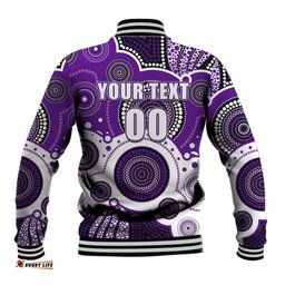 Custom Personalised And Number STORM NRL Baseball Jacket Aboriginal Patterns