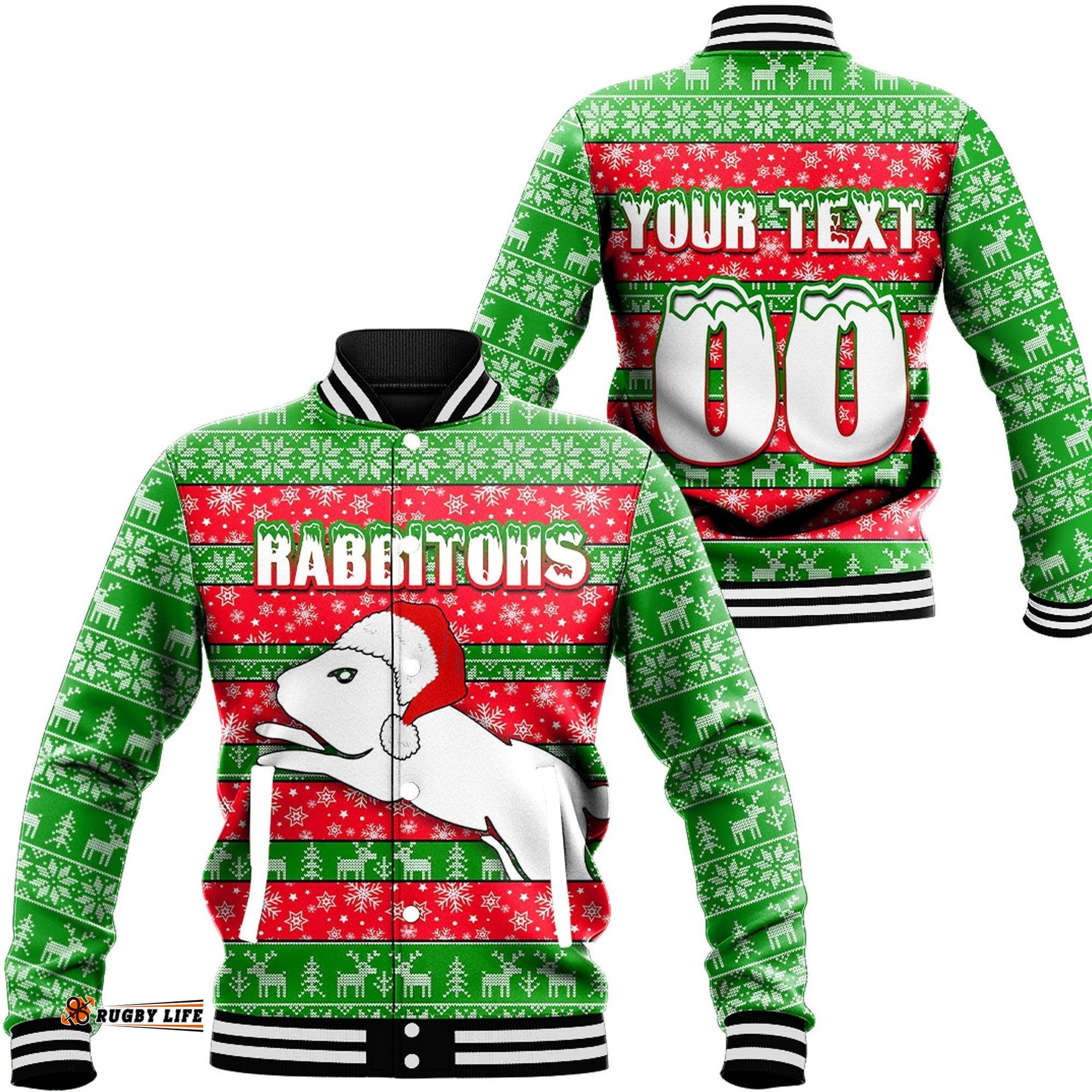 Custom Vibe Hoodie Clothing - South Sydney Rabbitohs Aboriginal Tattoo Baseball Jackets