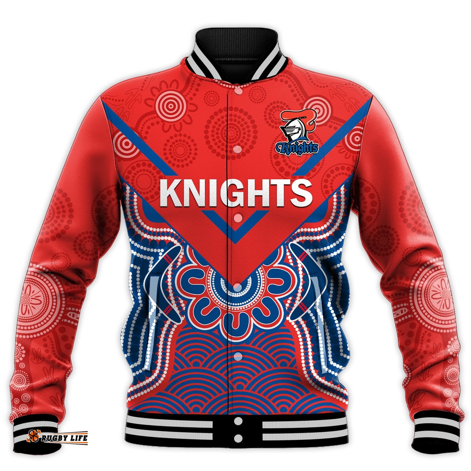 Knights Rugby Baseball Jacket Novocastrians 1987 Aboriginal Art