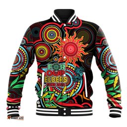 Custom Suns Football Aboriginal Art Baseball Jacket NAIDOC Indigenous Tribal