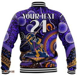 Custom Personalised Storm Rugby Baseball Jacket Aboriginal Dots