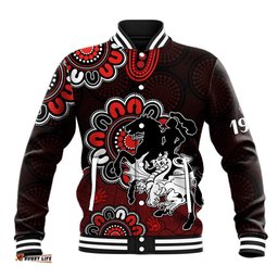 Custom Personalised NRL St. George Illawarra Dragons Rugby Saints 1998 Aboriginal Baseball Jacket