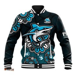NRL Cronulla-Sutherland Sharks Rugby Sharkies 1963 Aboriginal Baseball Jacket