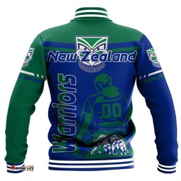 New Zealand Warriors Baseball Jacket Personalized Pentagon Style- NRL