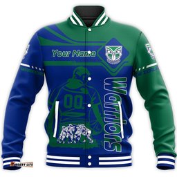 New Zealand Warriors Baseball Jacket Personalized Pentagon Style- NRL