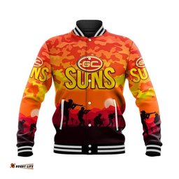 Gold Coast Suns ANZAC Baseball Jacket Simple Style