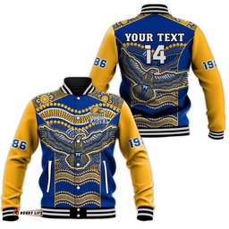 Custom Text And Number Eagles Football Baseball Jacket West Coast 1986 Aboriginal Sporty Style