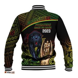 Panthers Rugby Baseball Jacket Go Premiers Back To Back Polynesian Indigenous Art