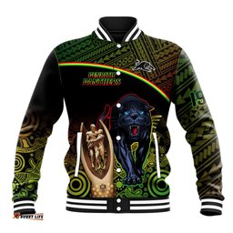 Panthers Rugby Baseball Jacket Go Premiers Back To Back Polynesian Indigenous Art