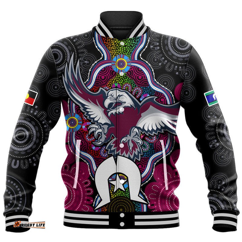 Custom Personalised Sea Eagles Rugby NAIDOC Week Baseball Jacket Indigenous