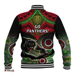 Panthers Rugby Baseball Jacket Penrith 1966 Aboriginal Mix Polynesian Pattern