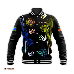 Custom Personalised Naidoc Week Baseball Jacket Brave New - Heal Country