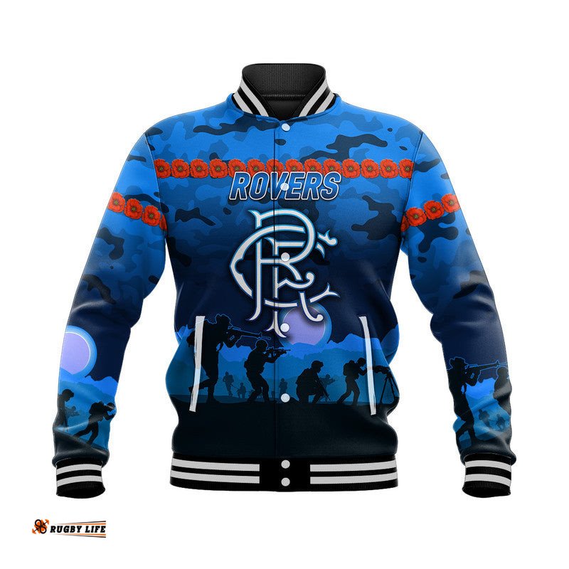 Custom Personalised Rovers Football Club ANZAC Baseball Jacket Simple Style