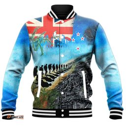 Vibe Hoodie Clothing - New Zealand Anzac Day Lest We Forget Baseball Jacket