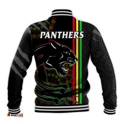 Penrith Panthers Rugby Baseball Jacket The Mountain Men Aboriginal Art Dynamic