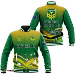 Australia Rugby Baseball Jacket Champions RLWC Kangaroos World Cup Rugby