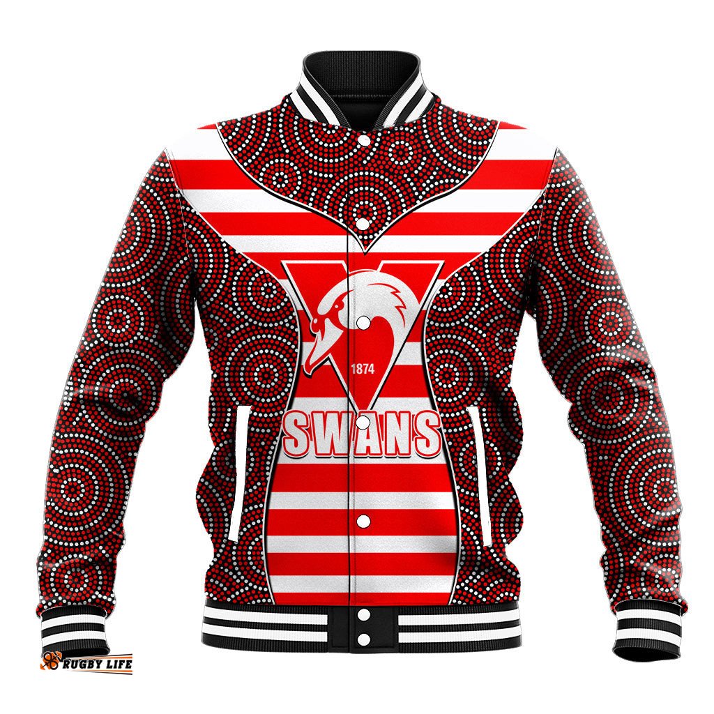 AFL - Swans Baseball Jacket Mix Dot Aboriginal