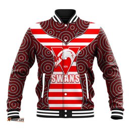 AFL - Swans Baseball Jacket Mix Dot Aboriginal