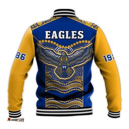 Eagles Football Baseball Jacket West Coast 1986 Aboriginal Sporty Style