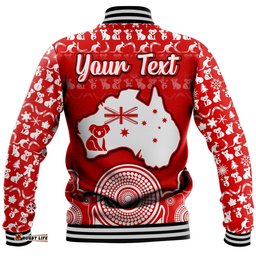 Custom Personalised Australian Koala Christmas Vibe With Aboriginal Dot Painting Style No1 Baseball Jacket