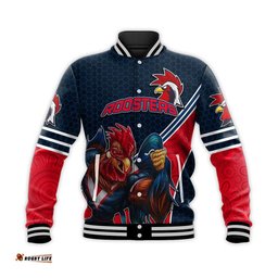 Custom Personalised Roosters Rugby Baseball Jacket Mix Aboriginal Simple