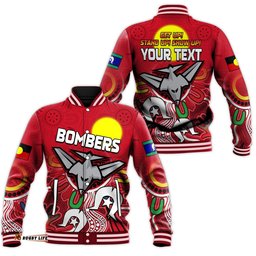 Custom Personalised Bombers NAIDOC Week Baseball Jacket Essendon Football Aboriginal