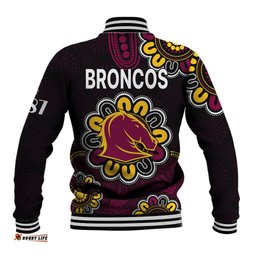 NRL Brisbane Broncos Rugby 1987 Aboriginal Baseball Jacket