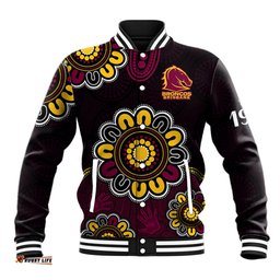 NRL Brisbane Broncos Rugby 1987 Aboriginal Baseball Jacket