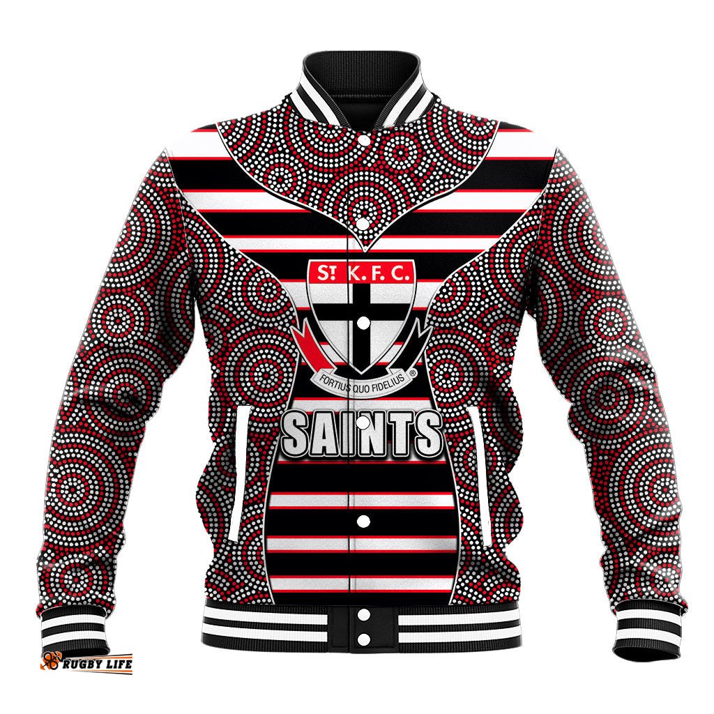 AFL - Saints Baseball Jacket Mix Dot Aboriginal