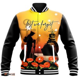 Vibe Hoodie Clothing - Anzac Day Navy Soldier Baseball Jacket