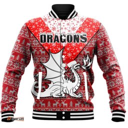 Vibe Hoodie Clothing - St. George Illawarra Dragons Christmas Baseball Jackets