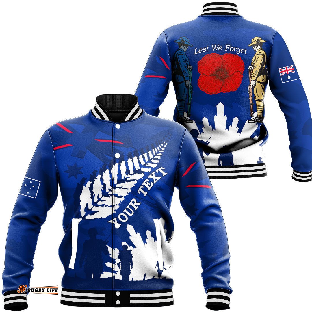 Vibe Hoodie Clothing - Custom Australia Anzac Camouflage Mix Fern Baseball Jacket