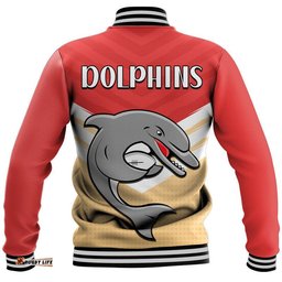 Redcliffe Dolphins Rugby Baseball Jacket Simple Style