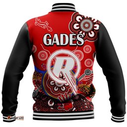 Melbourne Renegades Baseball Jacket Cricket Indigenous Aboriginal Lizard Version